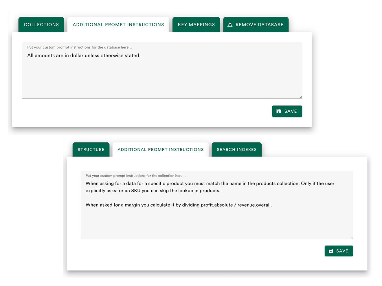 Custom Prompt Instructions